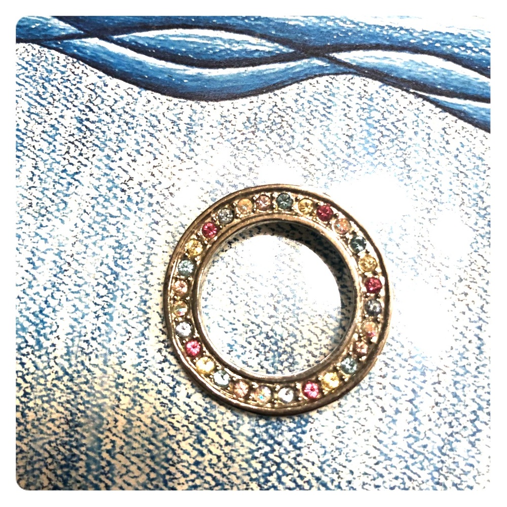 Beautiful multi colored circle pendant